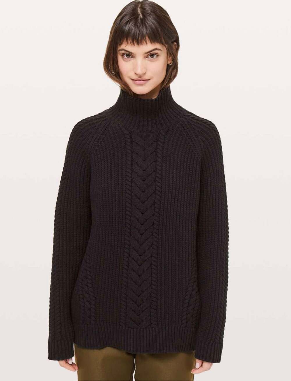 Lululemon Bring the Cozy Turtleneck Sweater in black Size 2-4*